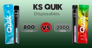 จัดไปทั้งรุ่นใหญ่ รุ่นเล็ก บุหรี่ไฟฟ้า KS QUIK 800 และ KS QUIK 2000