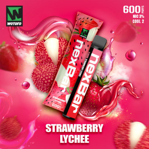 WOTOFO NexBar กลิ่น Strawberry Lychee (สตรอว์เบอร์รี่ลิ้นจี่)