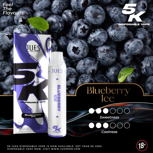 Jues 5000 Puffs กลิ่น Blueberry Ice
